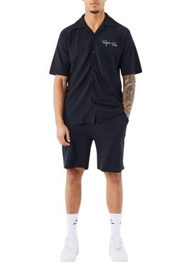 Chemise Project x Paris noire texturée pour homme