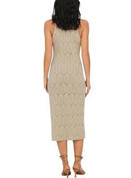 Robe Only Mea beige pour femme