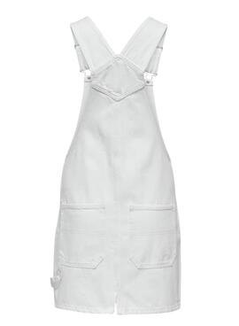 Robe salopette Only Linn blanc pour femme