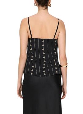 Top Only Viana noir pour femme