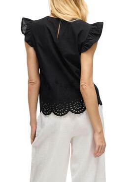 Blouse Vila Vihortensa noire pour femme