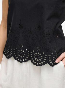 Blouse Vila Vihortensa noire pour femme