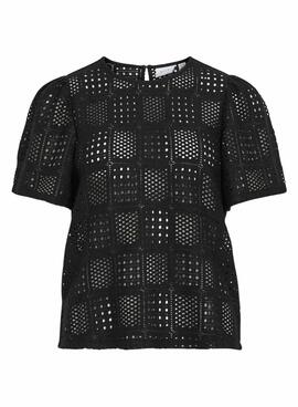 Haut noir perforé pour femme de Vila Vinovira.
