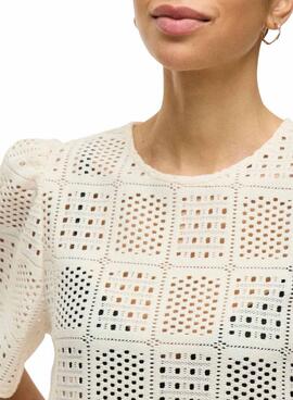 Haut Vila Vinovira beige perforé pour femme