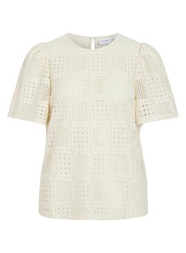 Haut Vila Vinovira beige perforé pour femme