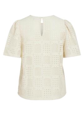 Haut Vila Vinovira beige perforé pour femme