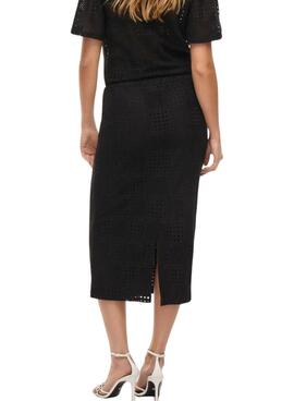 Jupe  Vila Vinovira midi noire pour femme.