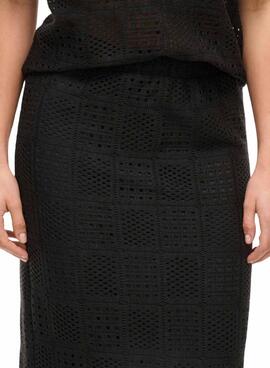 Jupe  Vila Vinovira midi noire pour femme.