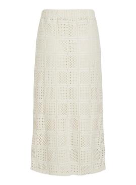 Jupe Vila Vinovira midi beige pour femme