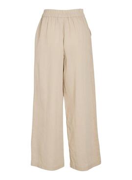 Pantalons Vila Vilania  larges beige pour femme