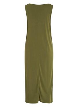 Robe Vila Vimadalia midi verte pour femme 