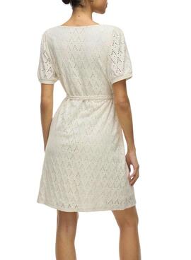 Robe Vila Viamalina courte beige pour femme