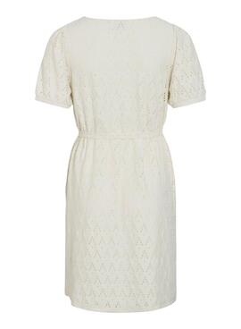 Robe Vila Viamalina courte beige pour femme