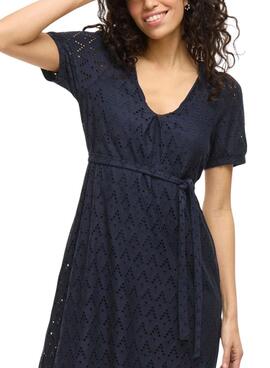 Robe Vila Viamalina marine pour femme.