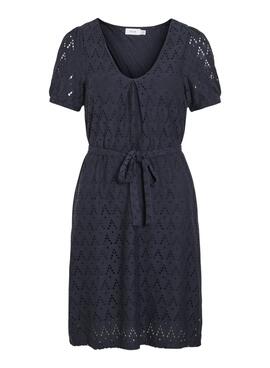 Robe Vila Viamalina marine pour femme.