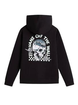 Sweat à capuche Vans Headwaves noir pour enfant