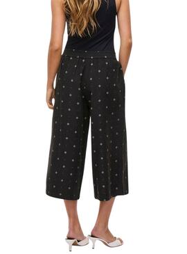 Pantalon Vila Viprisilla coulotte noir pour femme