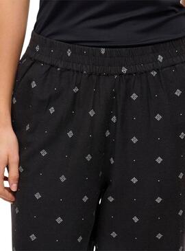 Pantalon Vila Viprisilla coulotte noir pour femme