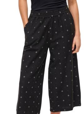 Pantalon Vila Viprisilla coulotte noir pour femme