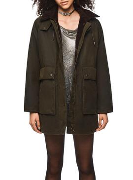 Parka Pepe Jeans Corina Vert Dua Lipa Pour Femme