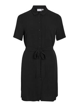 Robe chemise Vila Vijosa noire pour femme