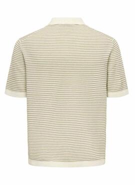 Polo Only and Sons Kian beige pour homme