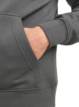 Sweat à capuche Jack and Jones Vesterbro gris pour homme