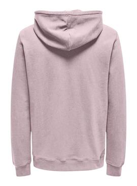 Sweatshirt Only and Sons David violet pour homme.