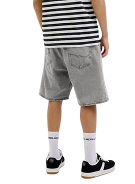 Bermudas Jack and Jones Tony en jean gris pour homme.