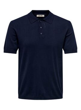 Polo Only and Sons Wyler bleu marine pour homme