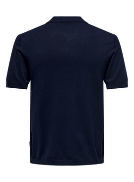 Polo Only and Sons Wyler bleu marine pour homme