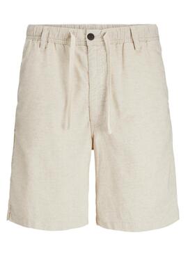 Bermudes Jack and Jones Jaiden beige pour homme.