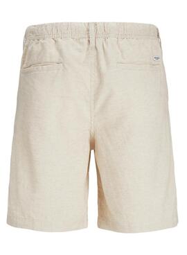 Bermudes Jack and Jones Jaiden beige pour homme.