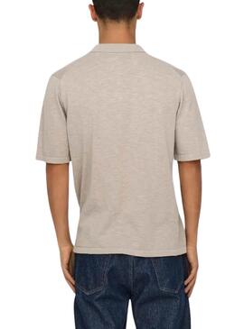 Polo Only and Sons George beige pour homme