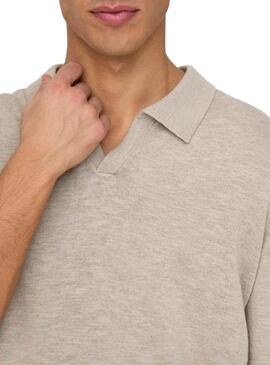 Polo Only and Sons George beige pour homme