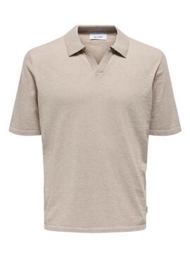 Polo Only and Sons George beige pour homme