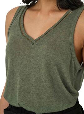 Top Only Penny vert pour femme