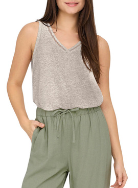 Top Only Penny gris pour femme uniquement