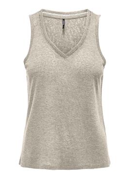 Top Only Penny gris pour femme uniquement