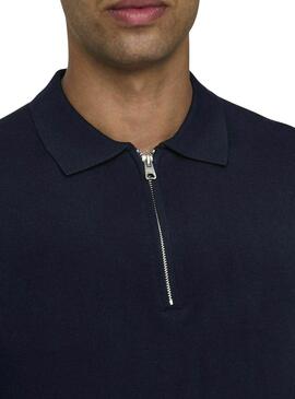 Polo Only and Sons Wyler bleu marine pour homme.