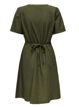 Robe Only Vita verte pour femme