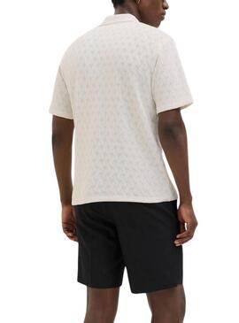 Polo Jack and Jones Latrent beige pour homme.