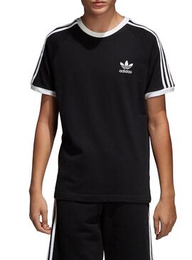 T-Shirt Adidas 3 Stripes Noir Pour Homme
