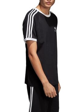 T-Shirt Adidas 3 Stripes Noir Pour Homme