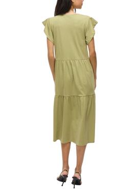 Robe midi verte pour femme de la marque Vila Visummer.