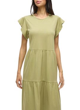 Robe midi verte pour femme de la marque Vila Visummer.