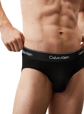 Pack de 3 slips Calvin Klein Icon en coton noir pour homme