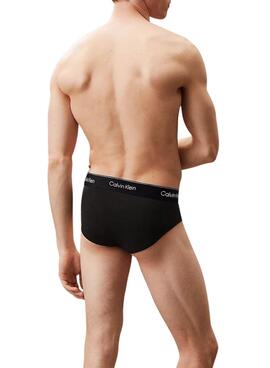 Pack de 3 slips Calvin Klein Icon en coton noir pour homme