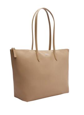 Sac à main Lacoste Tote Beige pour Femme