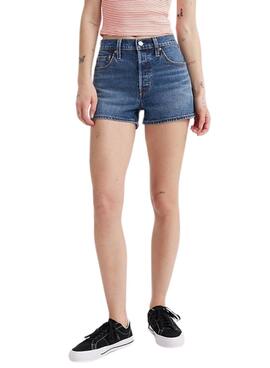 Shorts Levis 501 Original bleu pour femme.